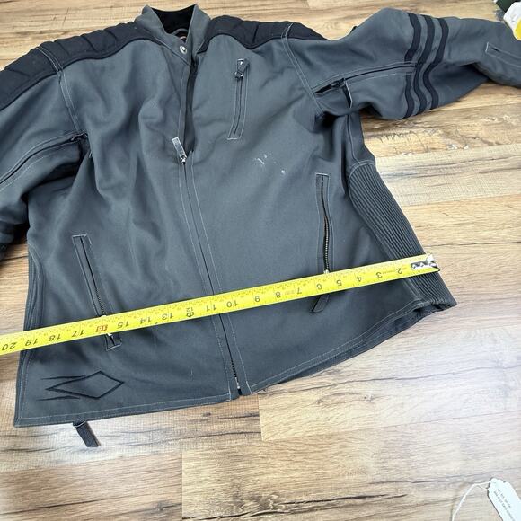 Power Trip Mens Motorcycle Jacket Padded Removable Layer Nylon Full Zip Medium - Picture 5 of 9